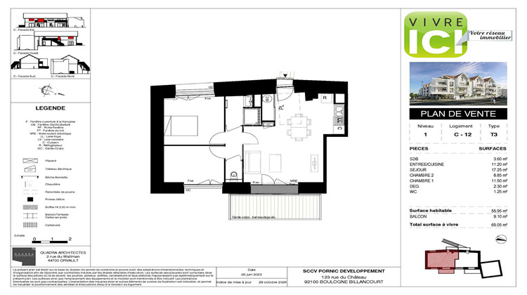 Ma-Cabane - Vente Appartement PORNIC, 55 m²