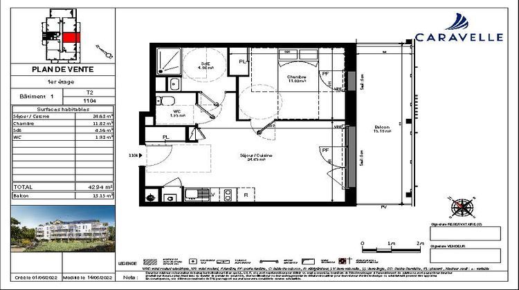 Ma-Cabane - Vente Appartement PORNICHET, 42 m²