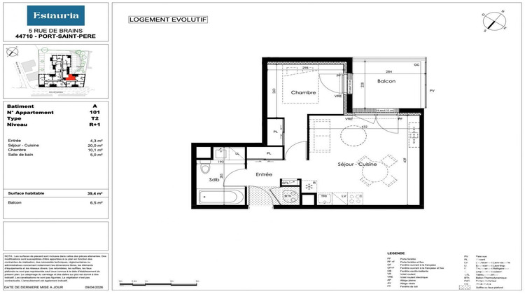 Ma-Cabane - Vente Appartement Port-Saint-Père, 39 m²