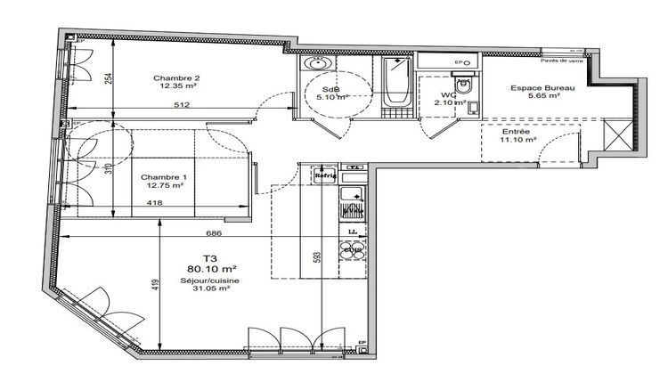 Ma-Cabane - Vente Appartement Puteaux, 80 m²