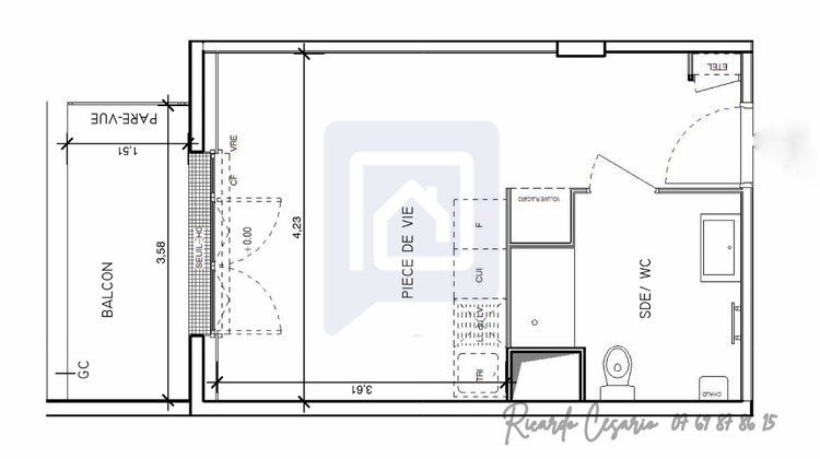 Ma-Cabane - Vente Appartement QUIMPER, 26 m²