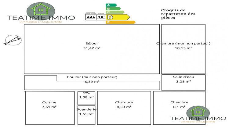 Ma-Cabane - Vente Appartement Quimper, 86 m²
