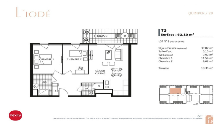 Ma-Cabane - Vente Appartement Quimper, 63 m²