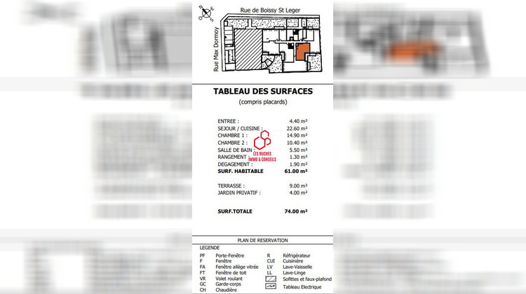 Ma-Cabane - Vente Appartement Quincy-sous-Sénart, 61 m²