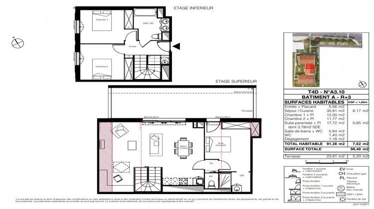 Ma-Cabane - Vente Appartement QUINT-FONSEGRIVES, 99 m²