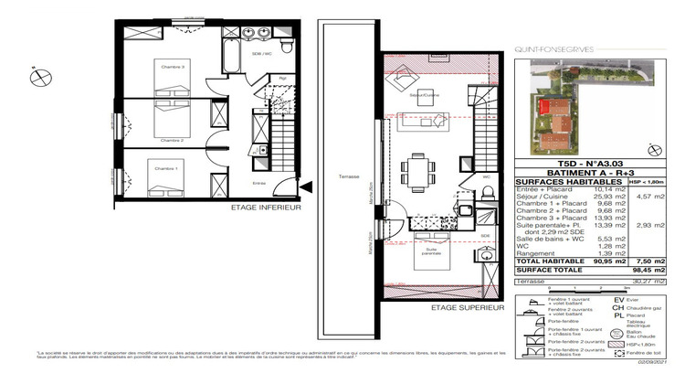 Ma-Cabane - Vente Appartement QUINT-FONSEGRIVES, 99 m²