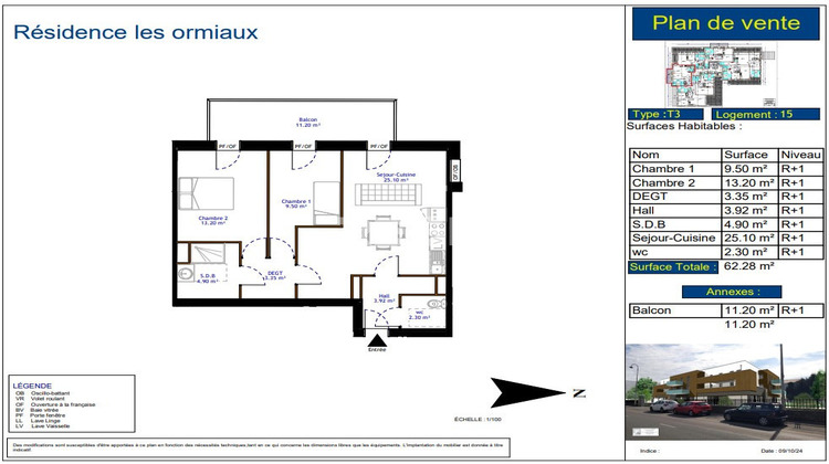 Ma-Cabane - Vente Appartement Rang-du-Fliers, 62 m²
