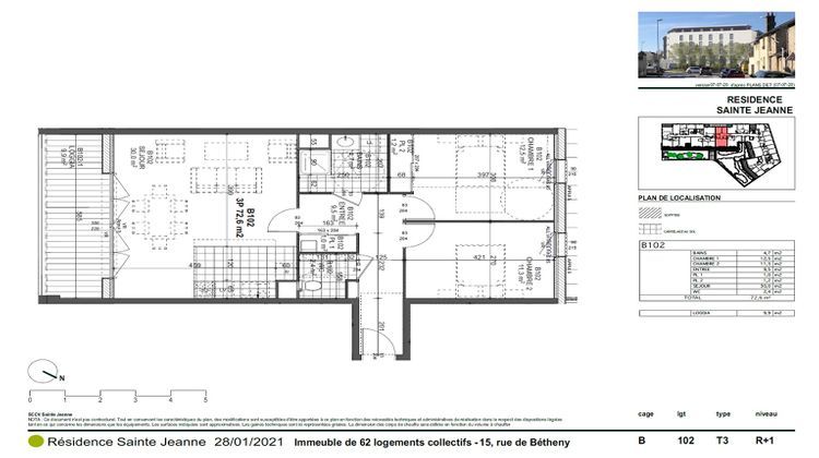 Ma-Cabane - Vente Appartement REIMS, 72 m²