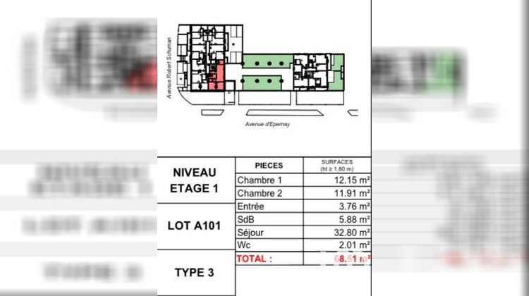 Ma-Cabane - Vente Appartement Reims, 69 m²