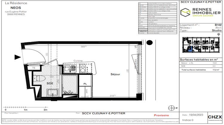 Ma-Cabane - Vente Appartement RENNES, 17 m²