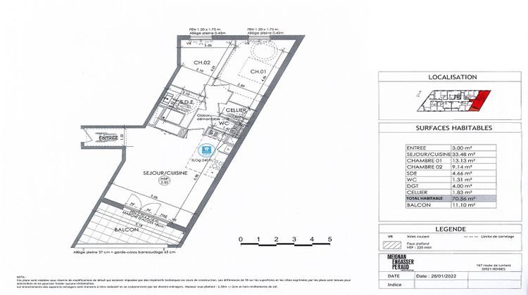 Ma-Cabane - Vente Appartement RENNES, 71 m²