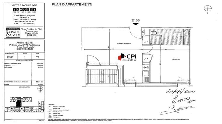 Ma-Cabane - Vente Appartement RENNES, 39 m²