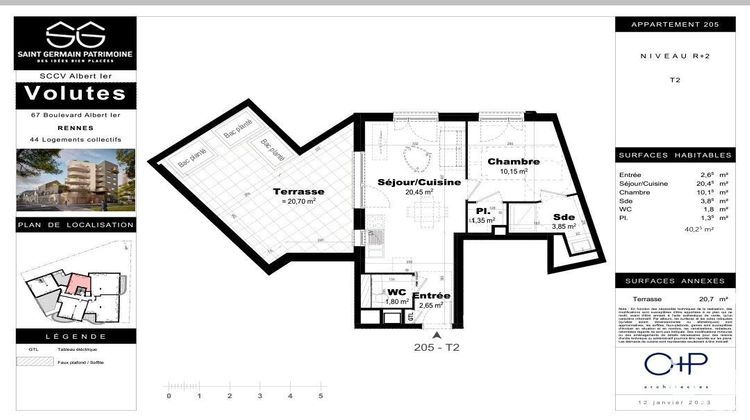 Ma-Cabane - Vente Appartement Rennes, 40 m²