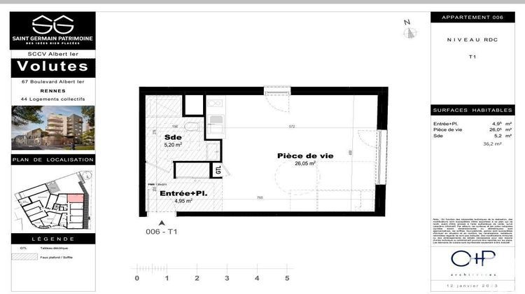 Ma-Cabane - Vente Appartement Rennes, 36 m²