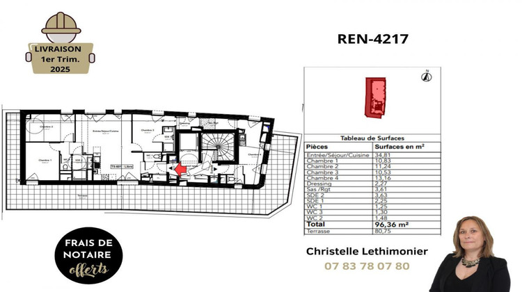 Ma-Cabane - Vente Appartement RENNES, 96 m²