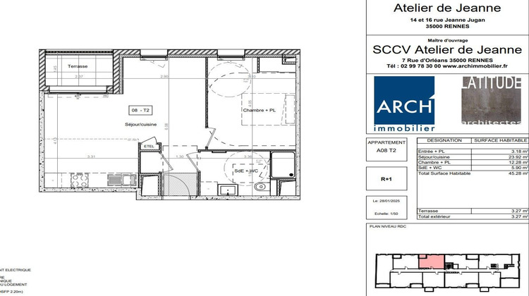 Ma-Cabane - Vente Appartement Rennes, 45 m²