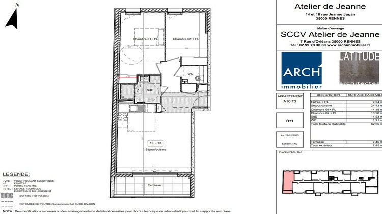 Ma-Cabane - Vente Appartement Rennes, 63 m²