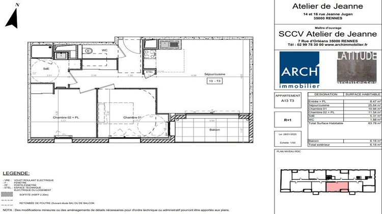 Ma-Cabane - Vente Appartement Rennes, 64 m²