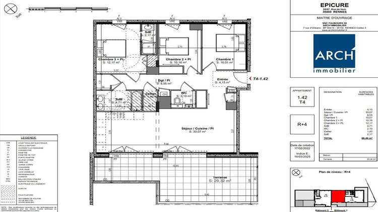 Ma-Cabane - Vente Appartement Rennes, 88 m²