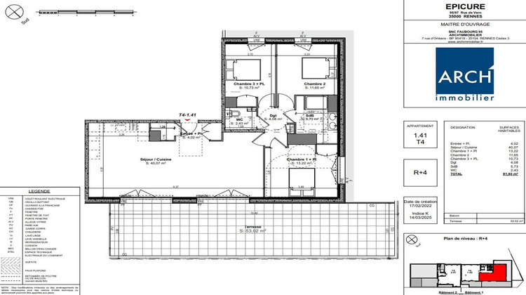 Ma-Cabane - Vente Appartement Rennes, 92 m²