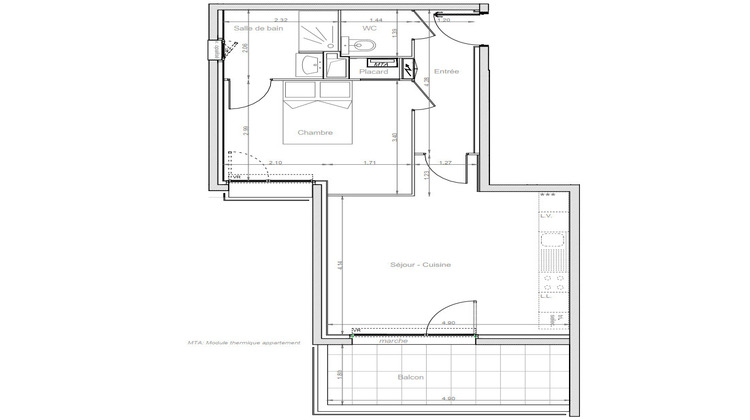 Ma-Cabane - Vente Appartement RENNES, 46 m²