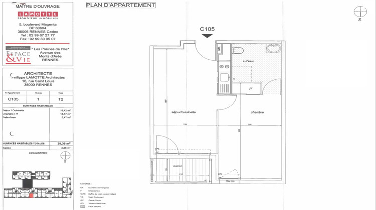 Ma-Cabane - Vente Appartement RENNES, 38 m²
