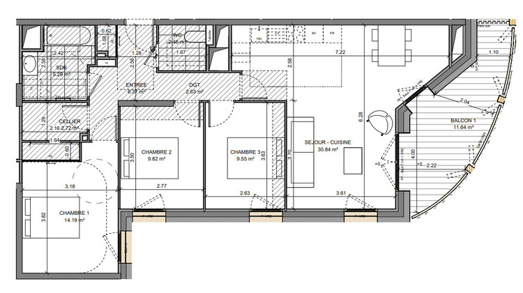 Ma-Cabane - Vente Appartement RENNES, 83 m²