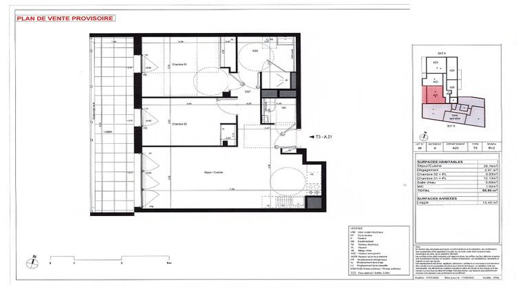 Ma-Cabane - Vente Appartement RENNES, 59 m²