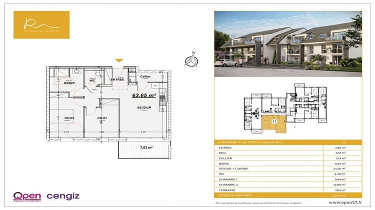 Ma-Cabane - Vente Appartement Rettel, 63 m²