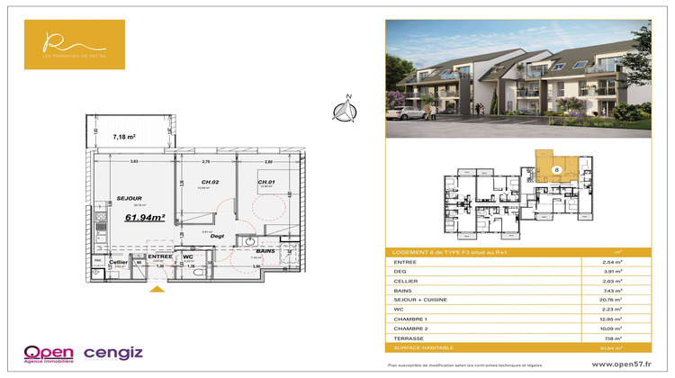 Ma-Cabane - Vente Appartement Rettel, 61 m²