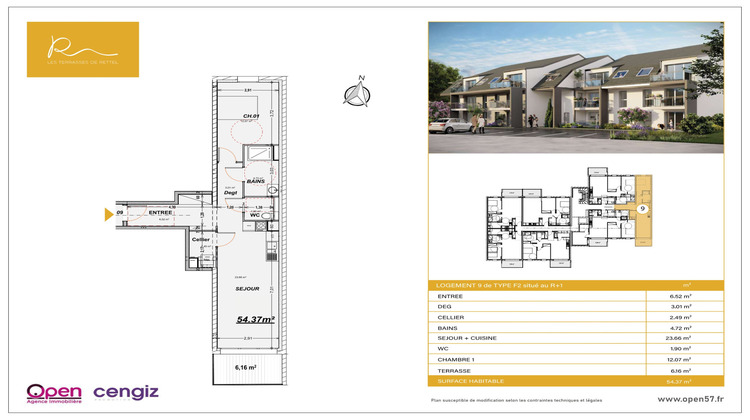 Ma-Cabane - Vente Appartement Rettel, 54 m²