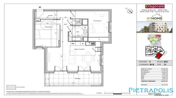 Ma-Cabane - Vente Appartement Rillieux-la-Pape, 66 m²