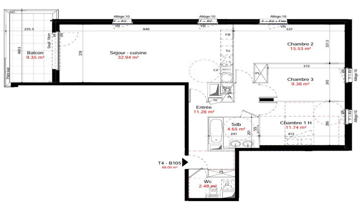 Ma-Cabane - Vente Appartement RILLIEUX-LA-PAPE, 92 m²