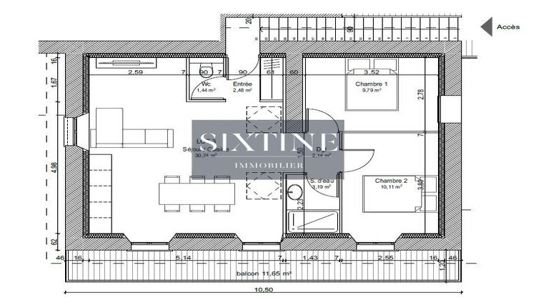Ma-Cabane - Vente Appartement Rochetoirin, 59 m²