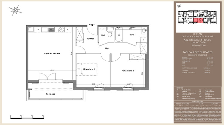 Ma-Cabane - Vente Appartement Roquefort-les-Pins, 67 m²