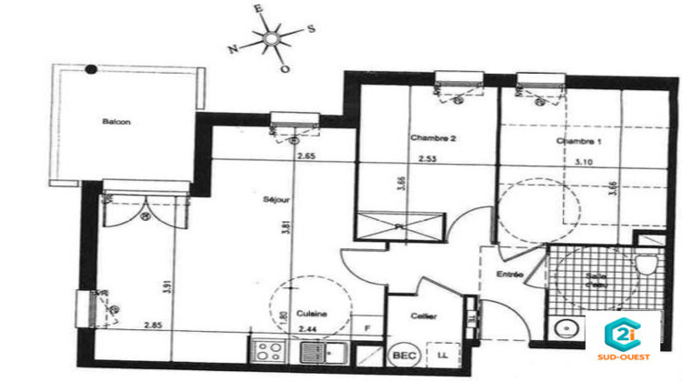 Ma-Cabane - Vente Appartement Roquettes, 57 m²