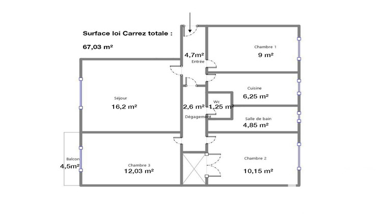 Ma-Cabane - Vente Appartement Rosny-sous-Bois, 67 m²