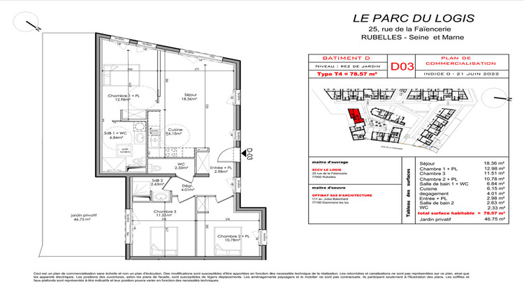 Ma-Cabane - Vente Appartement RUBELLES, 78 m²