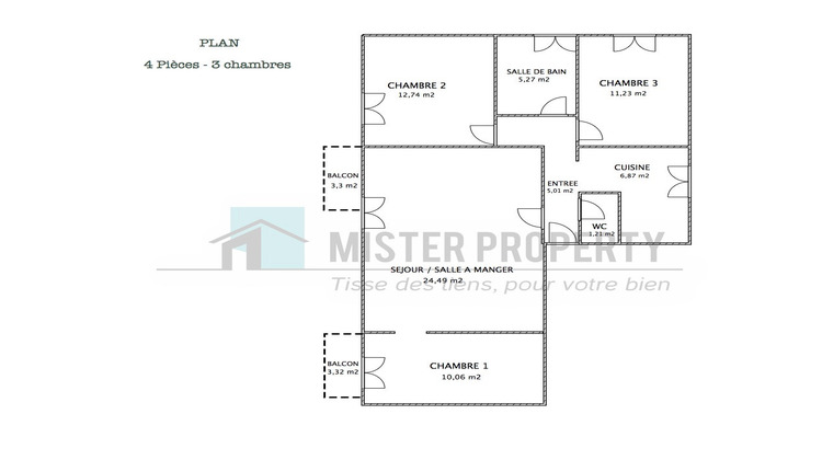 Ma-Cabane - Vente Appartement RUEIL-MALMAISON, 77 m²