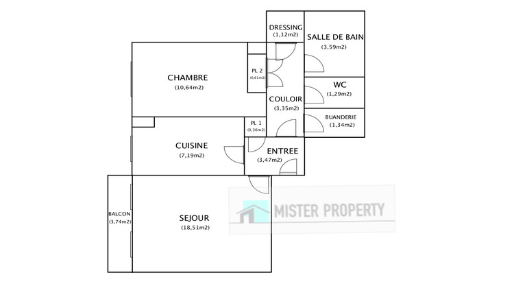 Ma-Cabane - Vente Appartement RUEIL-MALMAISON, 51 m²