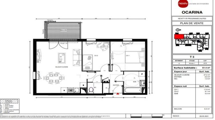 Ma-Cabane - Vente Appartement Rumilly, 61 m²