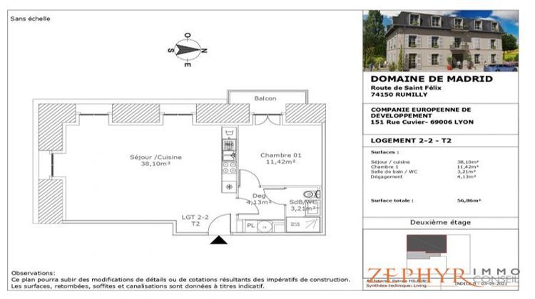 Ma-Cabane - Vente Appartement Rumilly, 57 m²