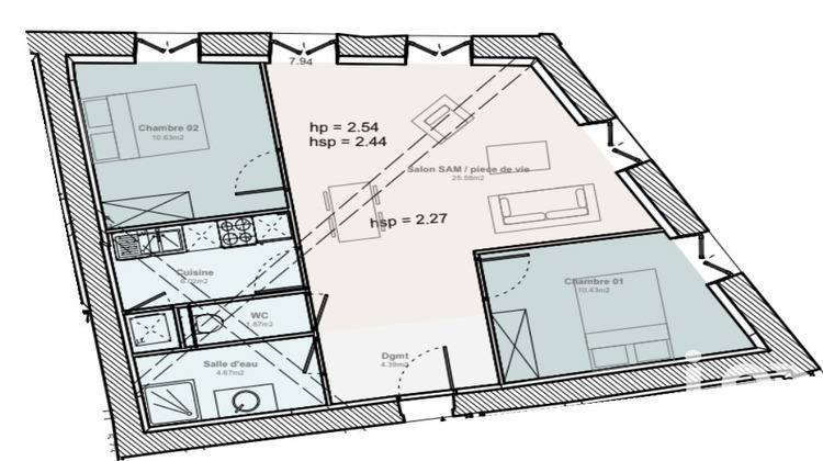 Ma-Cabane - Vente Appartement Sain-Bel, 68 m²