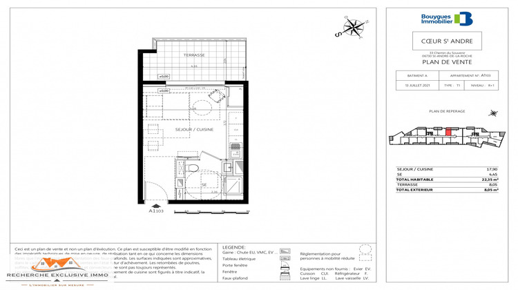 Ma-Cabane - Vente Appartement Saint-André-de-la-Roche, 22 m²