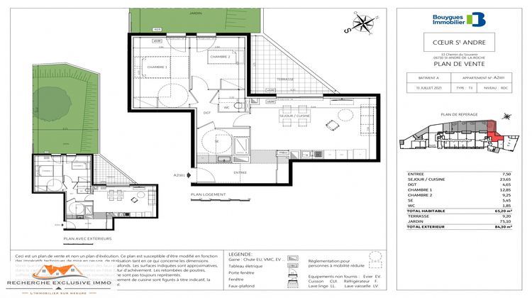 Ma-Cabane - Vente Appartement Saint-André-de-la-Roche, 65 m²