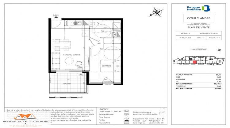 Ma-Cabane - Vente Appartement Saint-André-de-la-Roche, 39 m²