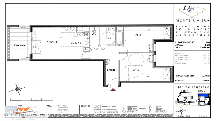 Ma-Cabane - Vente Appartement Saint-André-de-la-Roche, 62 m²