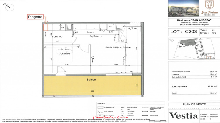 Ma-Cabane - Vente Appartement Saint-André-de-Sangonis, 46 m²