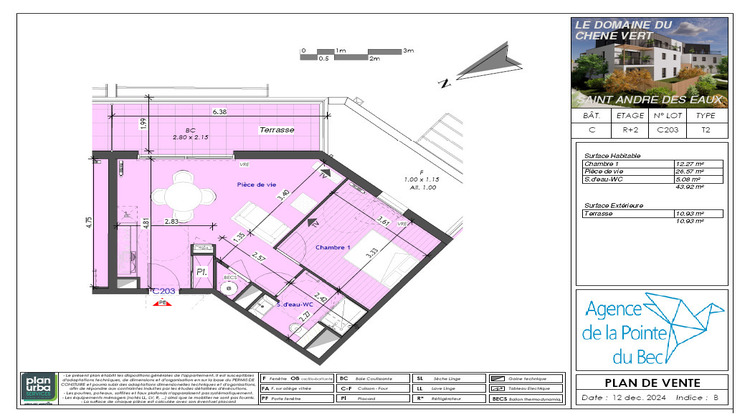 Ma-Cabane - Vente Appartement SAINT-ANDRE-DES-EAUX, 43 m²
