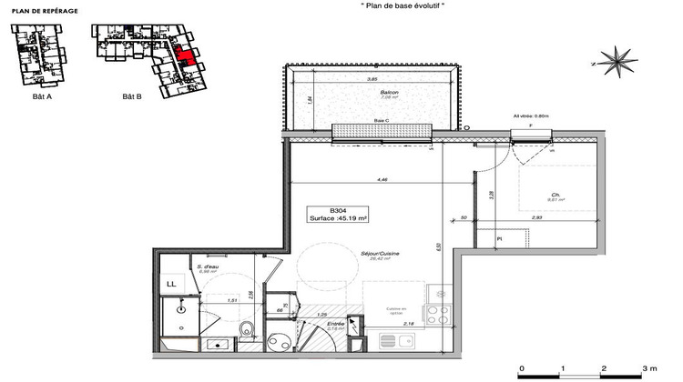 Ma-Cabane - Vente Appartement SAINT BARTHELEMY D'ANJOU, 45 m²